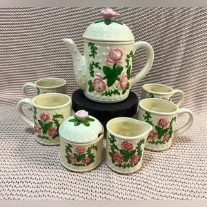 80’s Roses Tea & Coffee Set